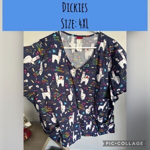 Dickies Colorful Print Scrub Top